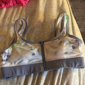 Aeropostale Tie-Dye Blue and Gray Bikini Top